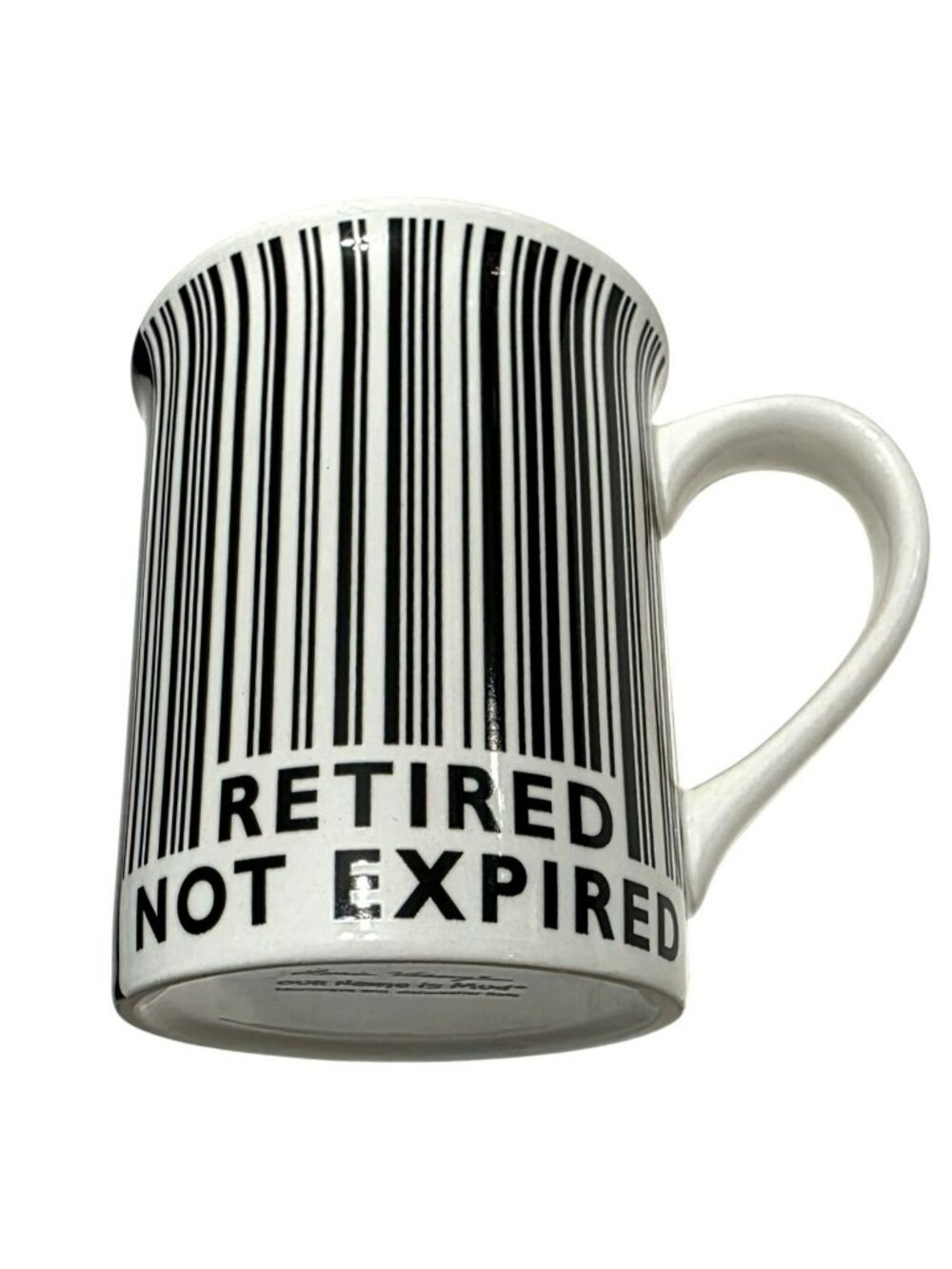 Retired Not Expired Mug Novelty Cup Retirement Gift Black White Lorrie Veasey